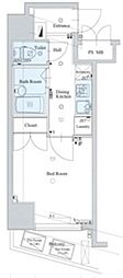 エクシム荏原中延 1Kの間取図画像