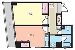 シャローム森下 2階2LDKの間取り