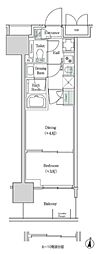 ブルックサイドレジデンス木場 2Kの間取図画像