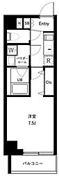 オーキッドレジデンス上野稲荷町2 1Kの間取図画像