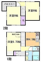 南荻島4271番地貸家 3DKの間取り