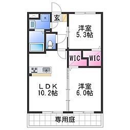 ユーミー三葛 2LDKの間取図画像