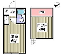 Freseal 1階ワンルームの間取り