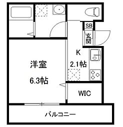 メゾン・リッツ 1Kの間取図画像
