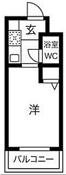 スカイコート宮崎台3 ワンルームの間取図画像