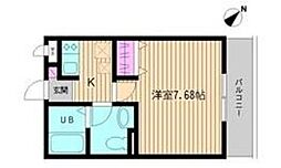 東京メトロ丸ノ内線 東高円寺駅 徒歩7分の賃貸アパート 2階1Kの間取り