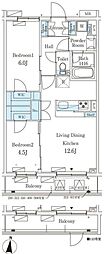 テラス杉並方南町 1LDKの間取図画像
