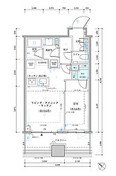 パークタワー勝どきサウス 1LDKの間取図画像