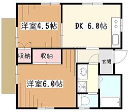 エスポワール2 2DKの間取図画像