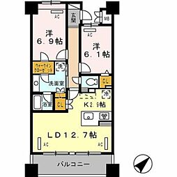 ロイヤルパークス豊洲 2LDKの間取図画像