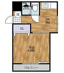 CoCo長津田 1DKの間取図画像