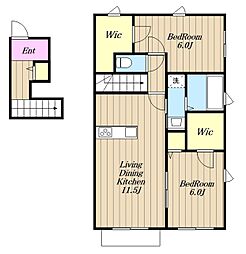 アメニティー厚木市林4丁目アパート 2階