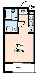 ユニオンスクエア ワンルームの間取図画像