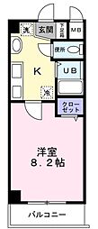 プレジール坂戸 1Kの間取図画像