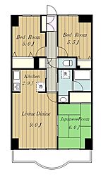 小田急小田原線 相模大野駅 徒歩10分の賃貸マンション 3階3LDKの間取り