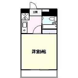 アビタシオン根岸 1Kの間取図画像
