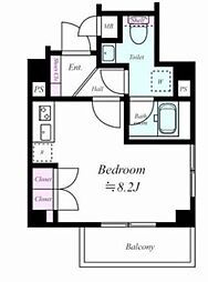 SIN-City板橋本町 1階ワンルームの間取り
