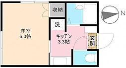 ラフォーレサカイ 1Kの間取図画像