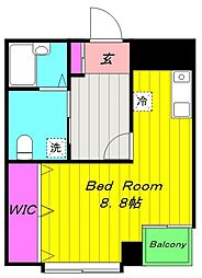 ホワイトヒルズＮ 5階ワンルームの間取り