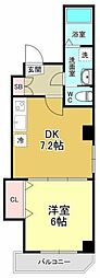 プレミアムステージ 1DKの間取図画像