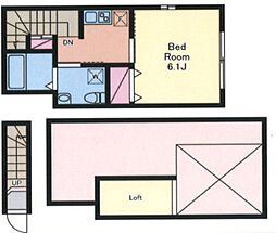 アザーレ・キュリオス新宿区中井 2階1Kの間取り