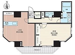 プライムブリス森下スタジオ 1LDKの間取図画像