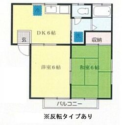 メゾンアイ2 2DKの間取図画像