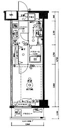 CREVISTA豊洲BaySide2 1Kの間取図画像