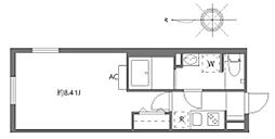 セレヌコート池袋本町 1Kの間取図画像