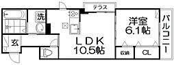 プログレN8 1LDKの間取図画像