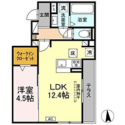 （仮）沼津市富士見町PJ 1階1LDKの間取り