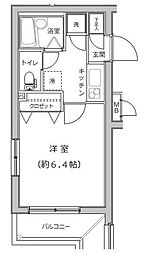 ライジングプレイス板橋 1階1Kの間取り