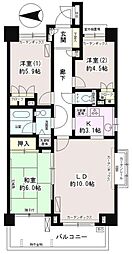 パーク・ハイム中野坂上 7階3LDKの間取り