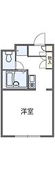 レオパレスシェル都(12549) 1階1Kの間取り