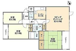 テラス浜田山ガーデニア 3LDKの間取図画像