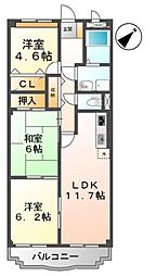 ワッフルハイツ 3LDKの間取図画像