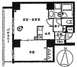 アイル秋葉原ノース 10階1LDKの間取り