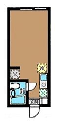 三幸ビル 5階ワンルームの間取り
