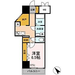 K.M.おおたかの森 住居 3階ワンルームの間取り