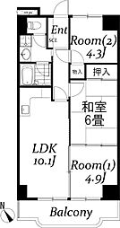 シュターンハイム第2 9階3LDKの間取り