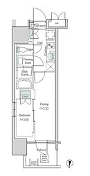 ブルックサイドレジデンス木場 2Kの間取図画像
