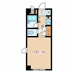 シティライフ 1階ワンルームの間取り