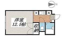 ラ・プランタン ワンルームの間取図画像