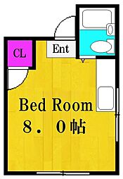 モンメゾン 3階ワンルームの間取り