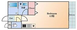 Dolce5 ワンルームの間取図画像