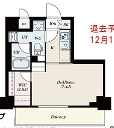 ＳＲＥＳＩＤＥＮＣＥ木場ｆｌｕｓｐａｒｋ 8階1Kの間取り