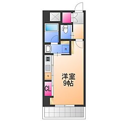 コプリー ワンルームの間取図画像