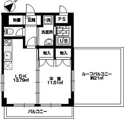 トラットリアK&M 1LDKの間取図画像
