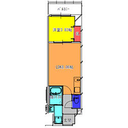 FREEDOM residence堺寺地町 1LDKの間取図画像