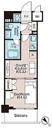 世田谷区三宿1丁目マンション 1DKの間取図画像